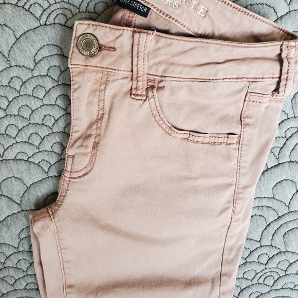 American Eagle Skinny Jeans SZ 4 Pink - Picture 5 of 7
